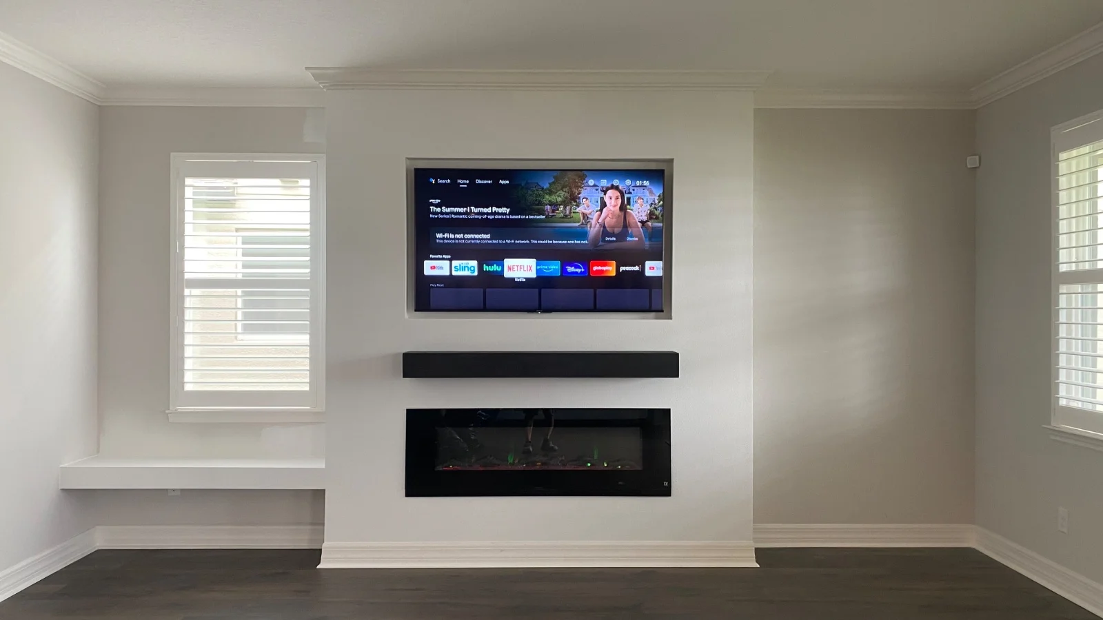 After Electric Fireplace